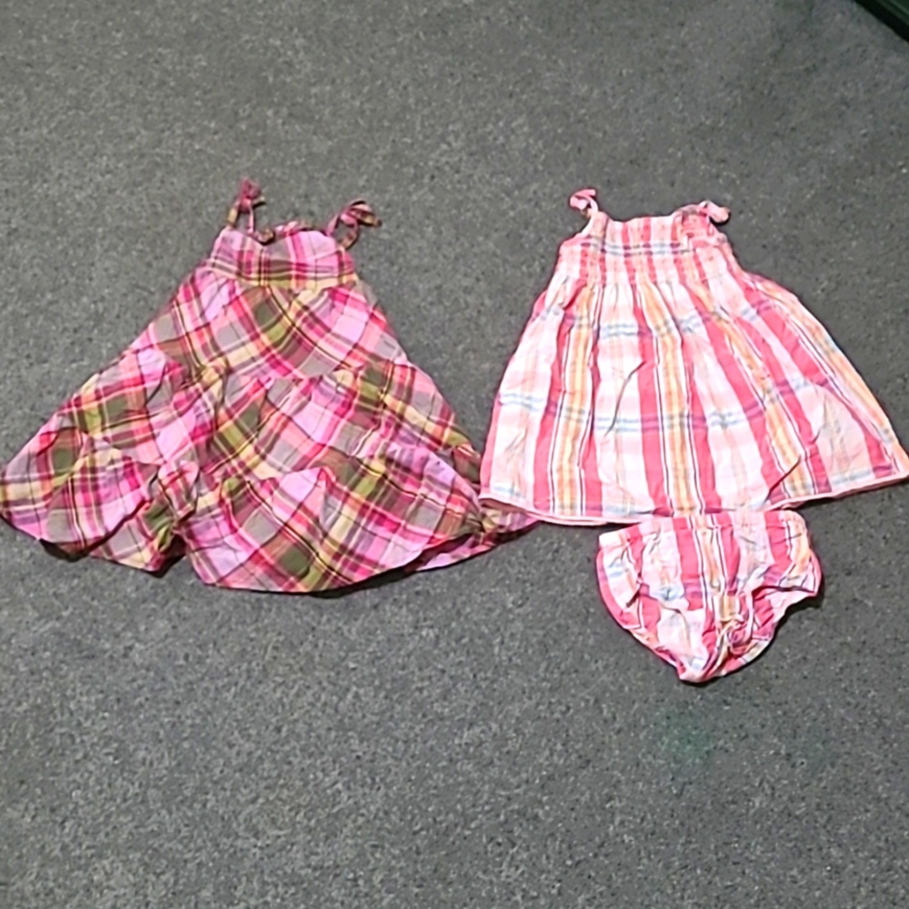 Two piece baby girls halter dresses